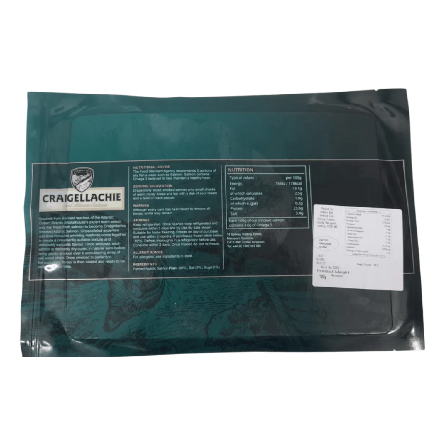 Norwegian Craigellachie Smoked Atlantic Salmon (100g)