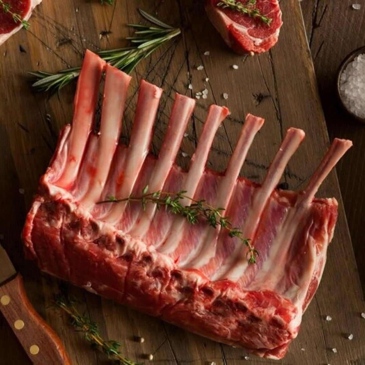 NZ Premium Grass-Fed 2 Lamb Racks Cap Off Frenched (2 x Racks, 16 Cutlets) - Aussie Meat