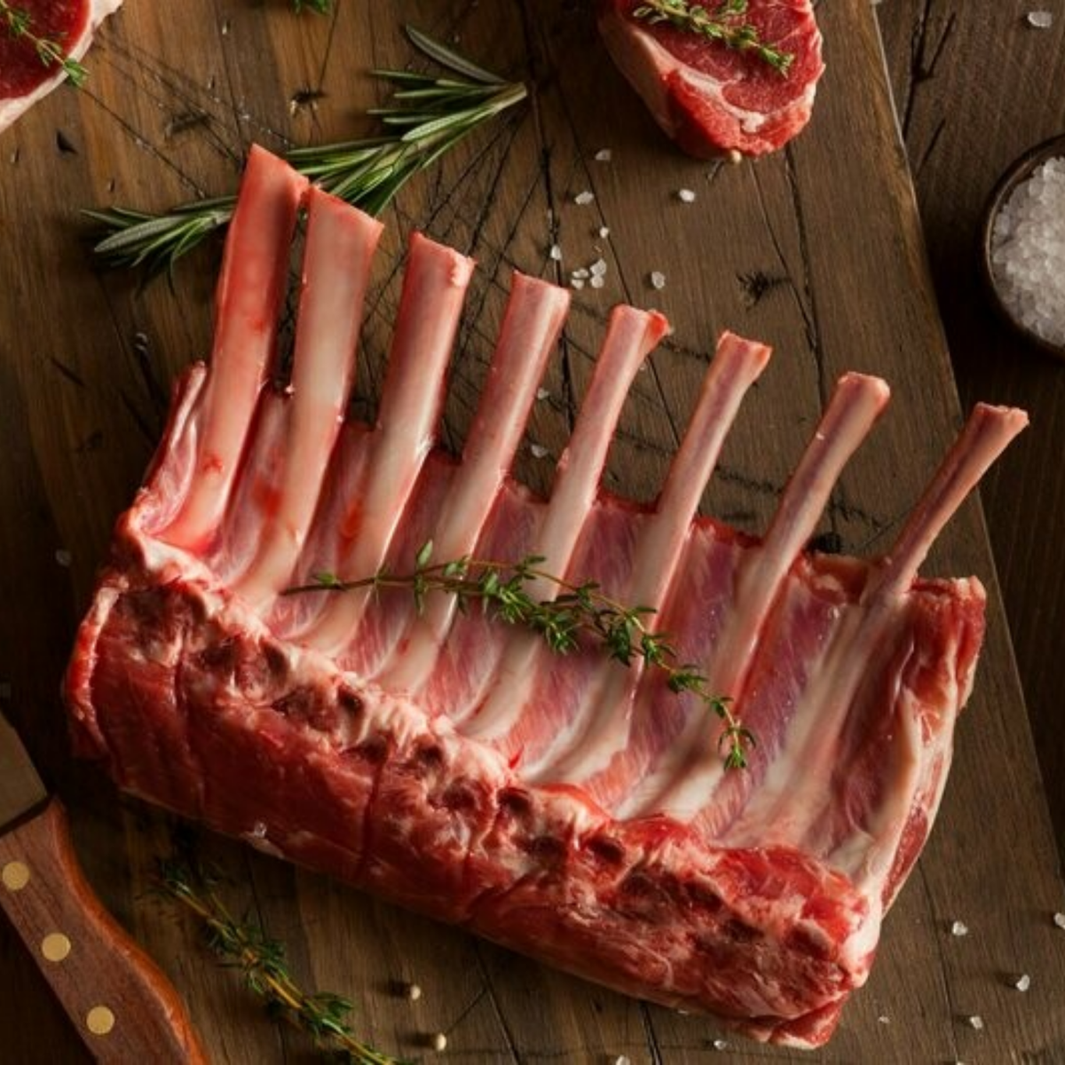 NZ Premium Grass-Fed 2 Lamb Racks Cap Off Frenched (2 x Racks, 16 Cutlets) - Aussie Meat