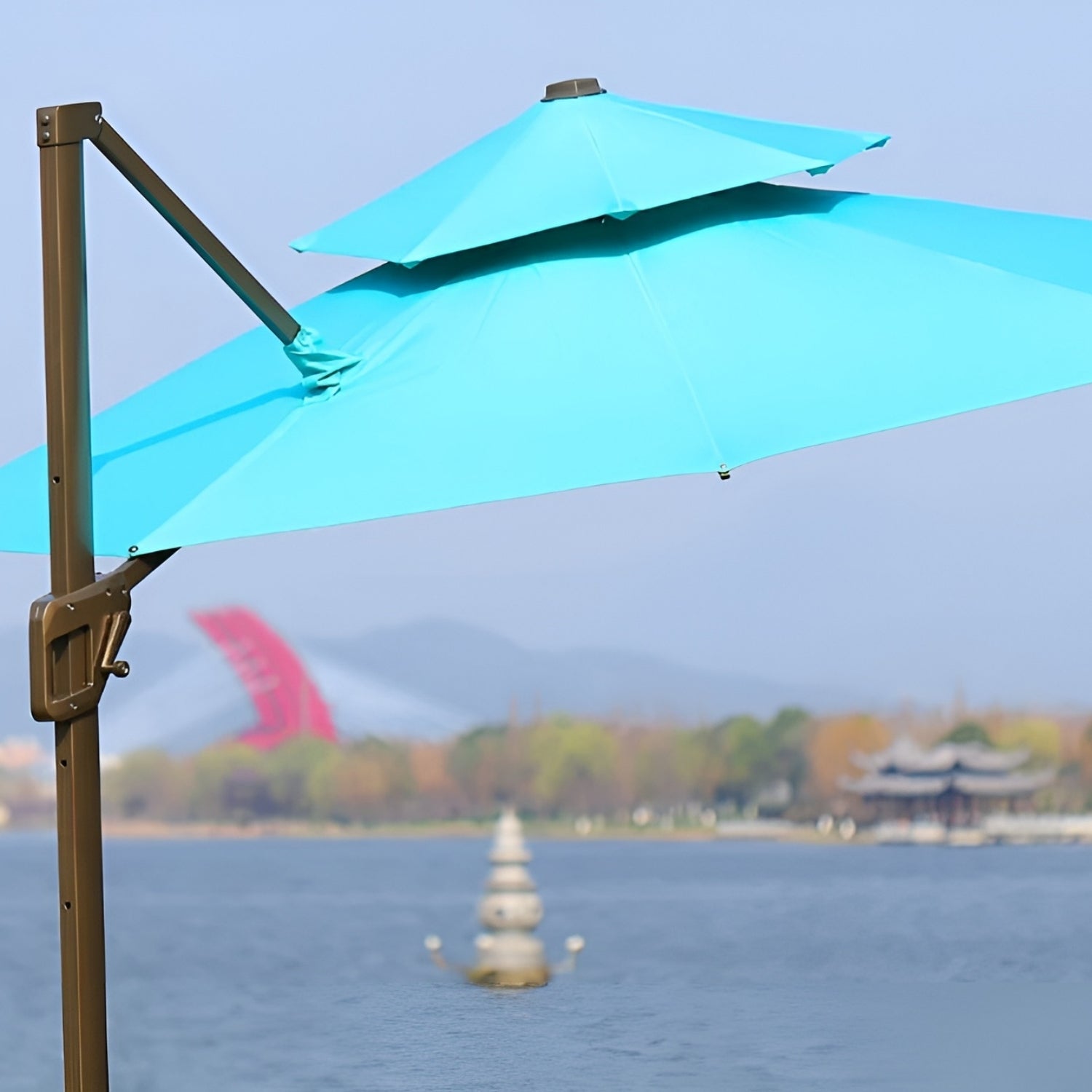 Aussie Meat Outdoor Umbrella With Water Base (3m x 3m x 2.7 height) & Delivery