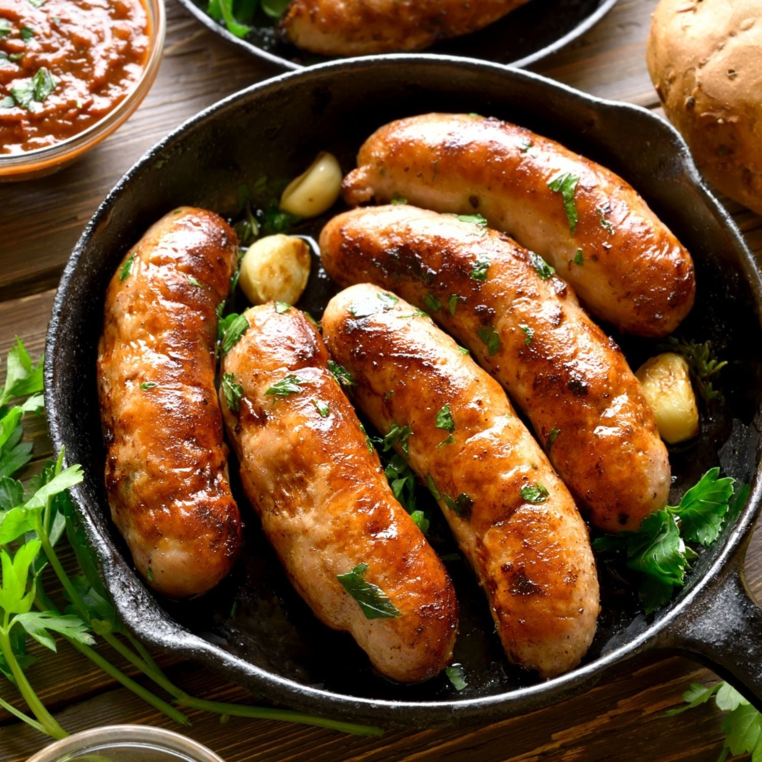 UK Premium Pork & Apple Sausages (6 Sausages, 454g)