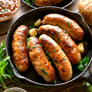 UK Premium Pork & Apple Sausages (6 Sausages, 454g)