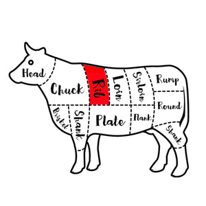 美國認證(USDA)優質安格斯原塊牛肋排(含3肋骨，骨約9吋長)