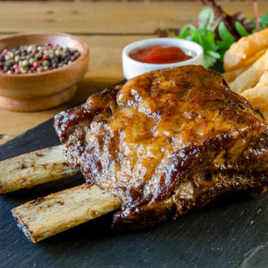 美國認證(USDA)優質安格斯原塊牛肋排(含3肋骨，骨約9吋長)