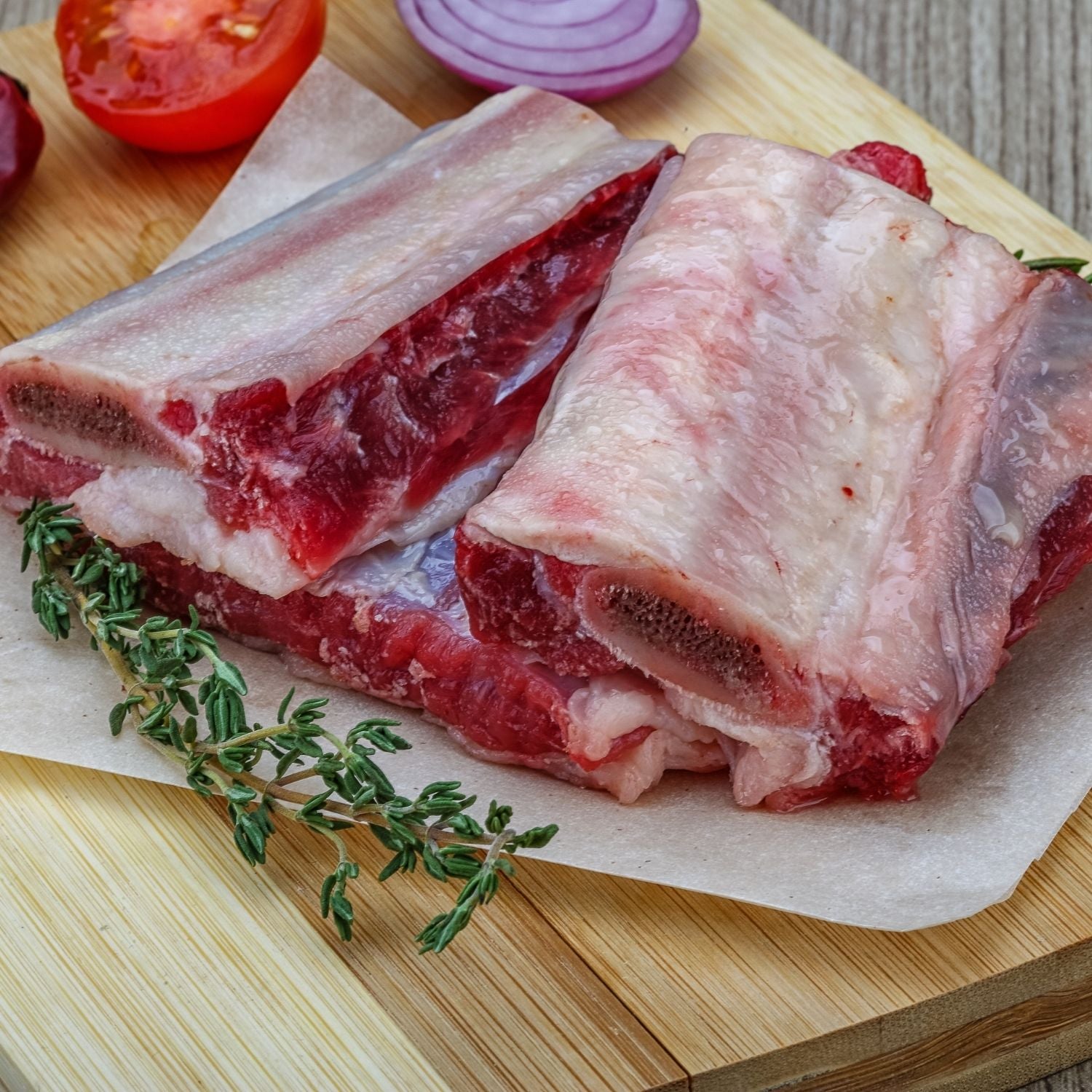 美國認證(USDA)優質安格斯原塊牛肋排(含3肋骨，骨約9吋長)