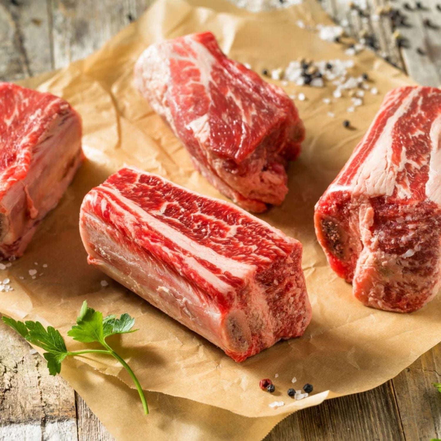 美國認證(USDA)優質黑安格斯牛肋排塊(MS 2+，800g)