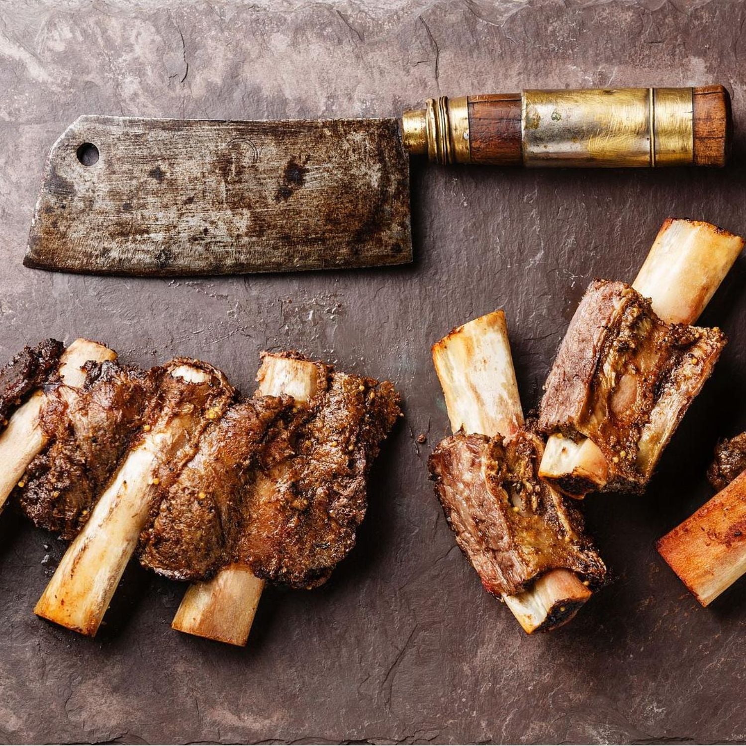 美國認證(USDA)優質黑安格斯牛肋排塊(MS 2+，800g)