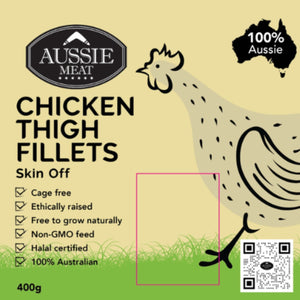Wholesale Australian Hormone Free Chicken Thigh Fillets (Skin-Off & Boneless, 400g) | Buy 20 Get 6 Free