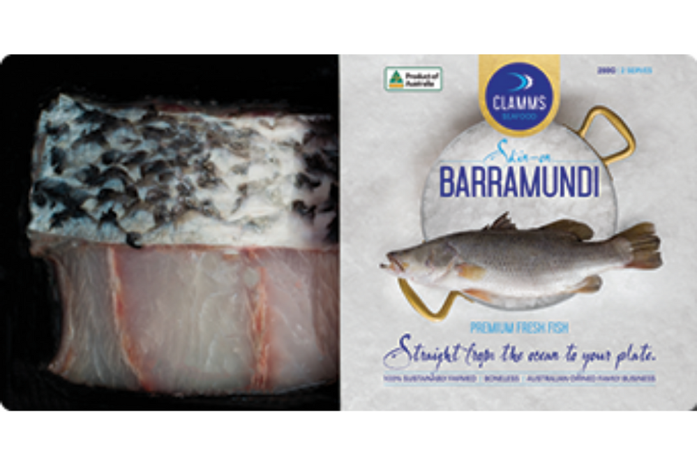 Australian Barramundi Fish Fillets Boneless Skin-On (2 x 140g) | Aussie