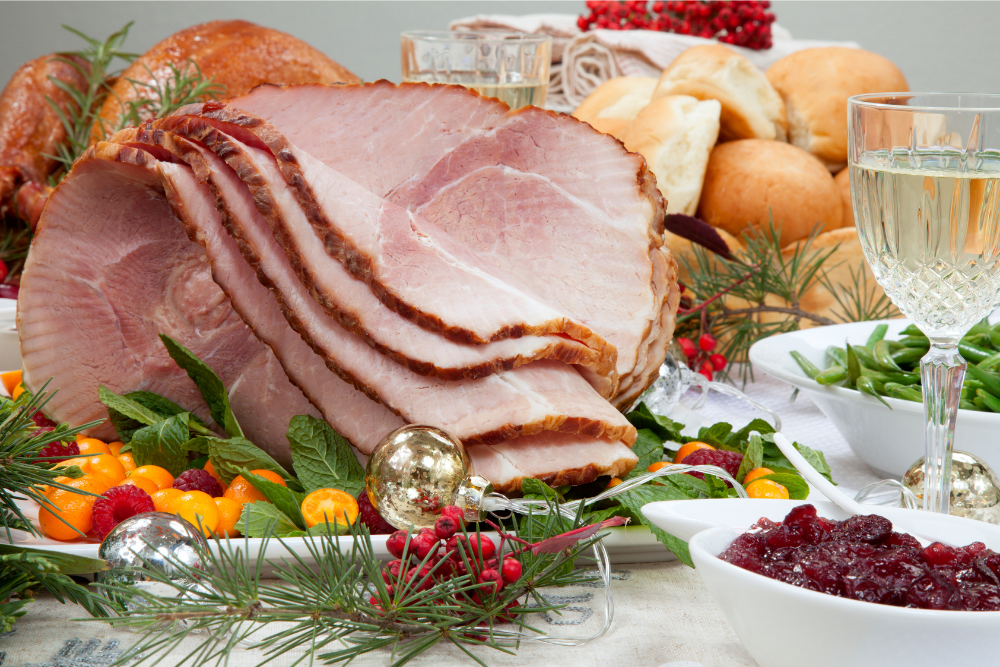 Christmas Maple Smoked Gammon Boneless Cooked Leg Ham Skin-On  | Meat Delivery | Butcher | Grocery Store